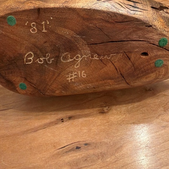 Bob Agnew Signed Wooden Duck Sculpture California Studio Artist Dated 1981 #16 - Picture 6 of 7